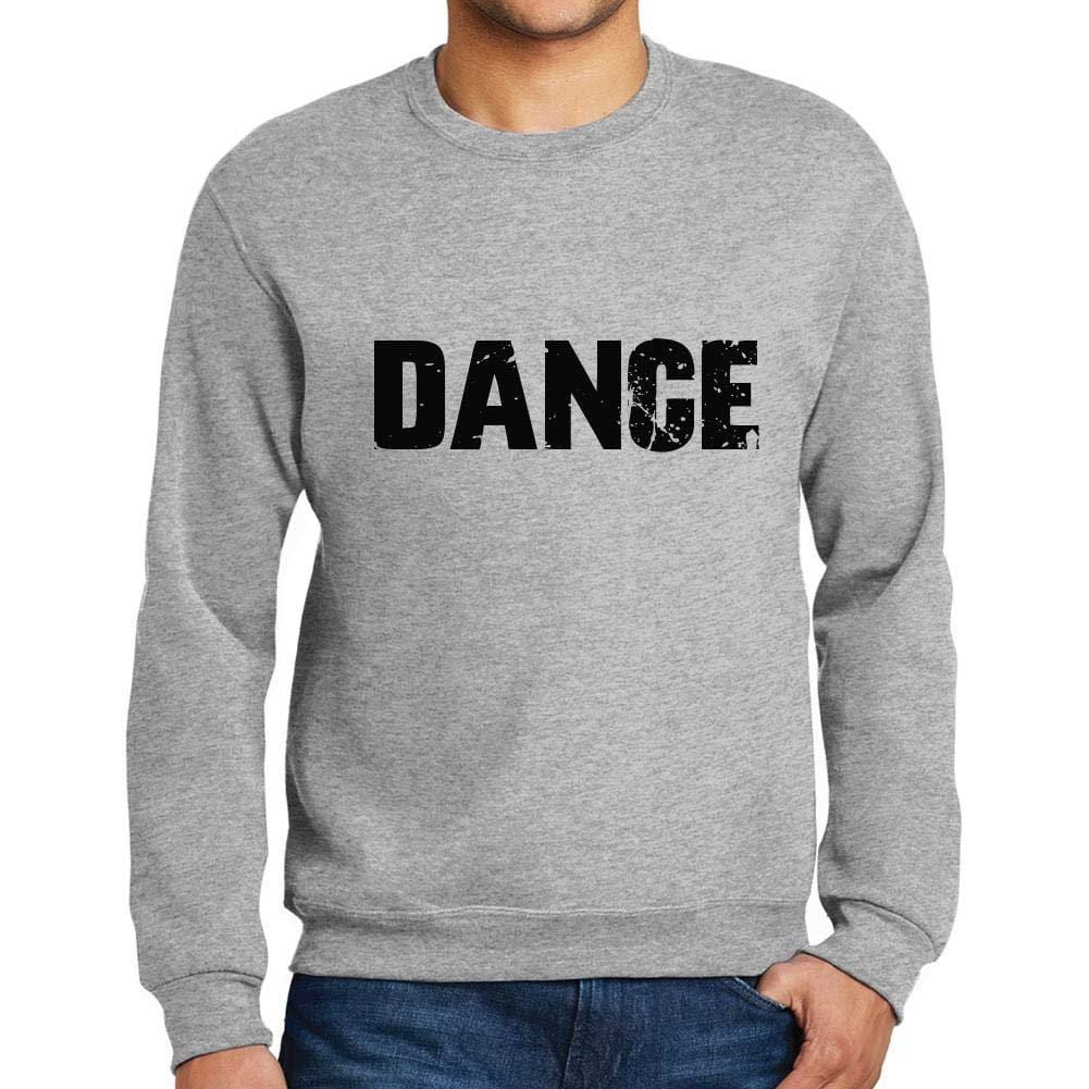 Ultrabasic Homme Imprimé Graphique Sweat-Shirt Popular Words Dance Gris Chiné