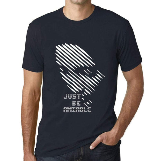 Ultrabasic - Homme T-Shirt Graphique Just be Amiable Marine