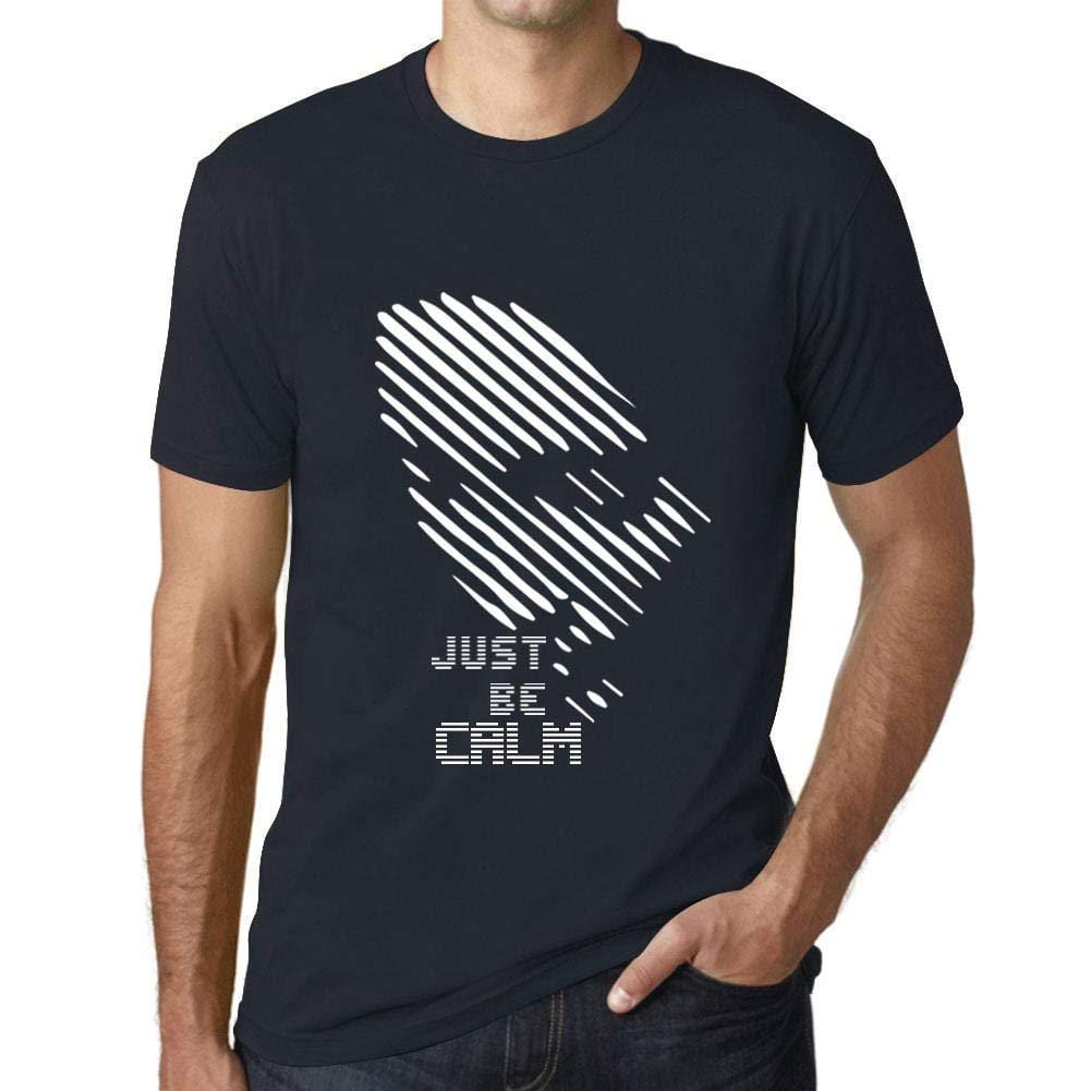 Ultrabasic - Homme T-Shirt Graphique Just be Calm Marine
