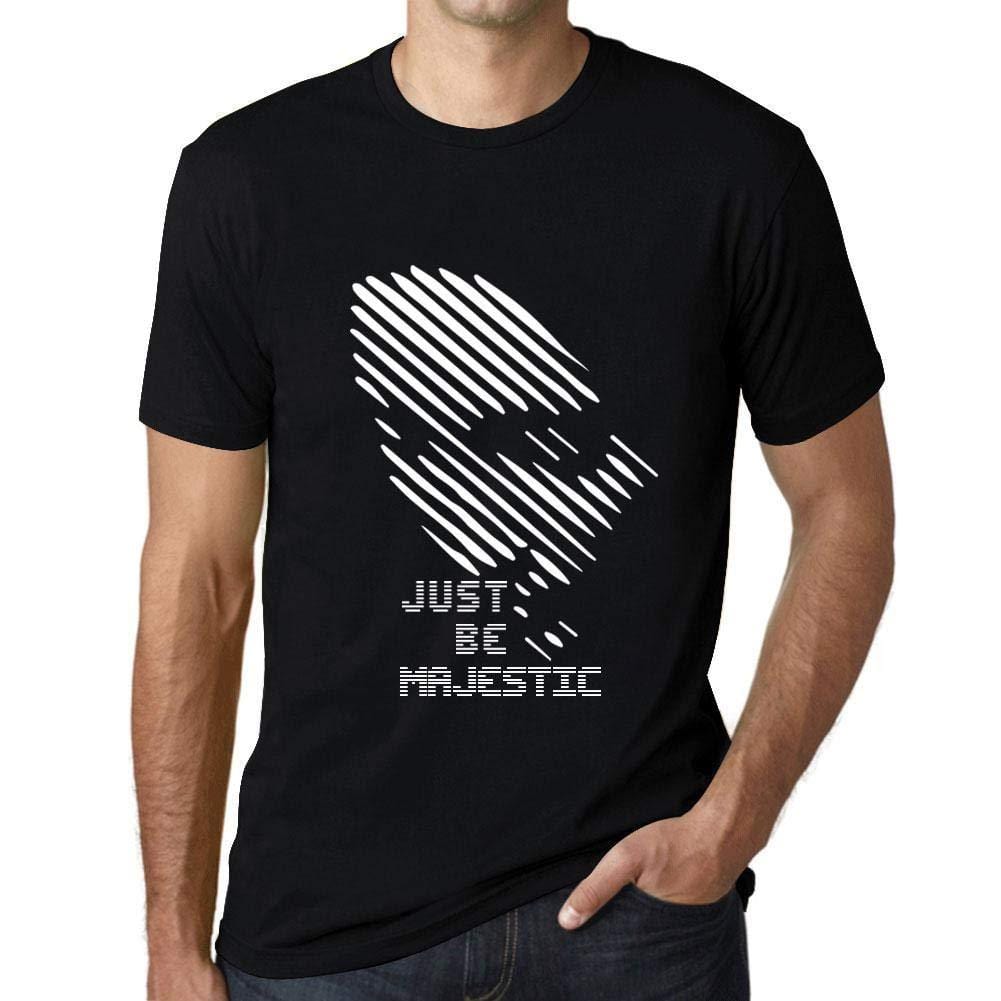 Ultrabasic - Homme T-Shirt Graphique Just be Majestic Noir Profond