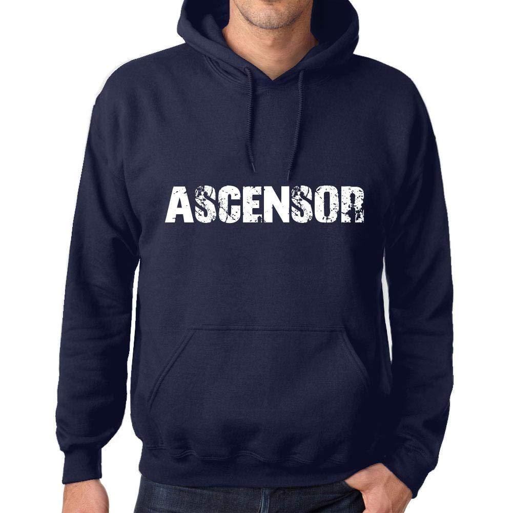 Ultrabasic Homme Femme Unisex Sweat à Capuche Hoodie Popular Words ASCENSOR French Marine