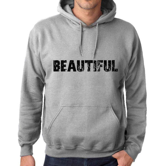 Ultrabasic Homme Femme Unisex Sweat à Capuche Hoodie Popular Words Beautiful Gris Chiné