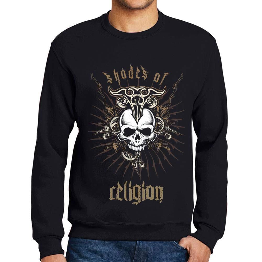 Ultrabasic - Homme Graphique Shades of Religion T-Shirt Imprimé Lettres Noir Profond