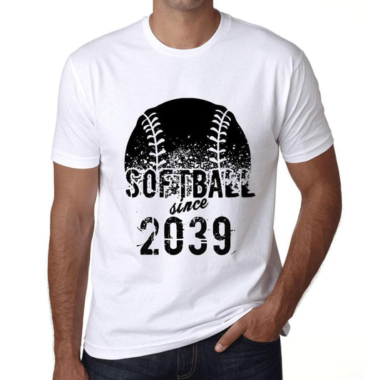 Men&rsquo;s Graphic T-Shirt Softball Since 2039 White - Ultrabasic
