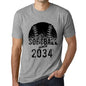 Men&rsquo;s Graphic T-Shirt Softball Since 2034 Grey Marl - Ultrabasic
