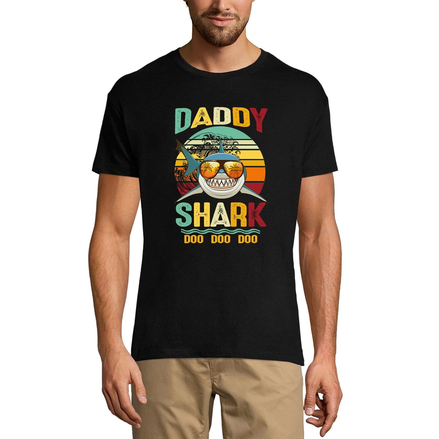 ULTRABASIC Men's Vintage T-Shirt Daddy Shark Doo Do Baby - Funny Song Tee Shirt