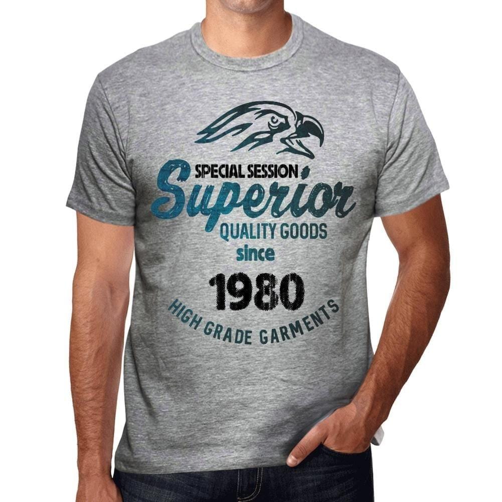 1980, Special Sessions Superior Since 1980 Homme T-Shirt Gris Cadeau d'anniversaire 00525