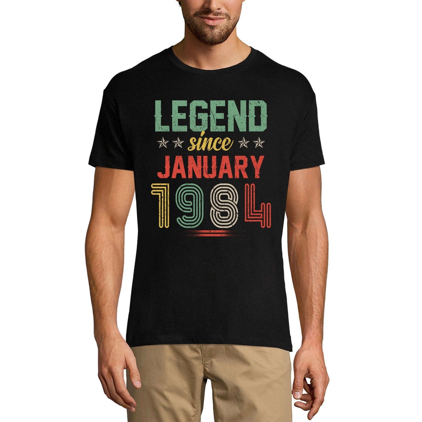 ULTRABASIC Men's T-Shirt Legend since January 1984 - Vintage 37th Birthday Gift Tee Shirt