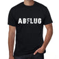 Abflug Mens T Shirt Black Birthday Gift 00548 - Black / Xs - Casual