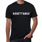 Accettabile Mens T Shirt Black Birthday Gift 00551 - Black / Xs - Casual
