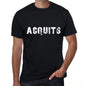 Acquits Mens Vintage T Shirt Black Birthday Gift 00555 - Black / Xs - Casual