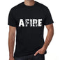 Afire Mens Retro T Shirt Black Birthday Gift 00553 - Black / Xs - Casual