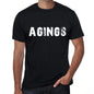 Agings Mens Vintage T Shirt Black Birthday Gift 00554 - Black / Xs - Casual