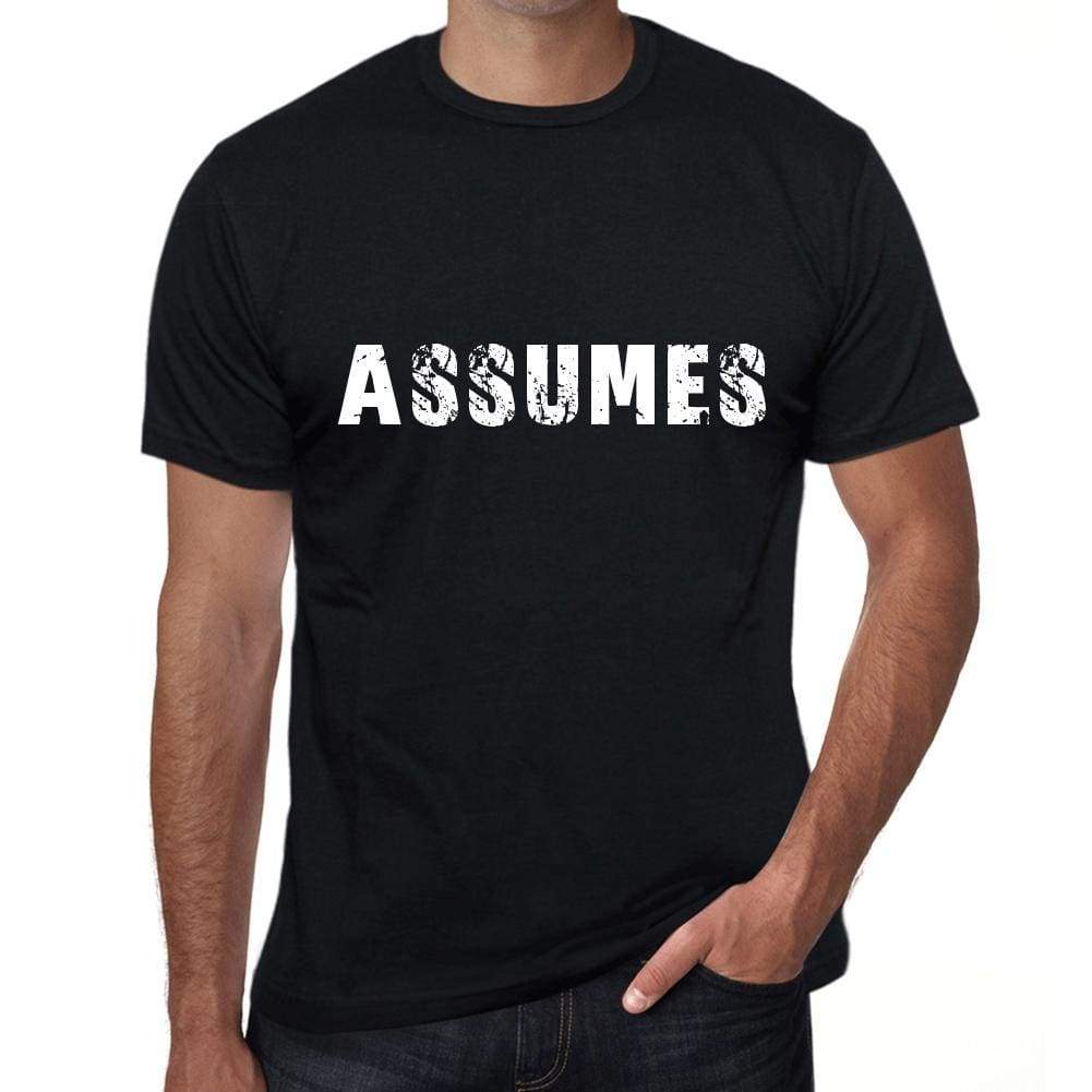 Assumes Mens Vintage T Shirt Black Birthday Gift 00555 - Black / Xs - Casual