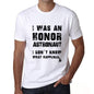 Astronaut What Happened White Mens Short Sleeve Round Neck T-Shirt 00316 - White / S - Casual