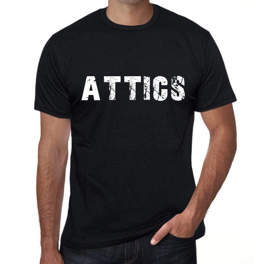 Attics Mens Vintage T Shirt Black Birthday Gift 00554 - Black / Xs - Casual