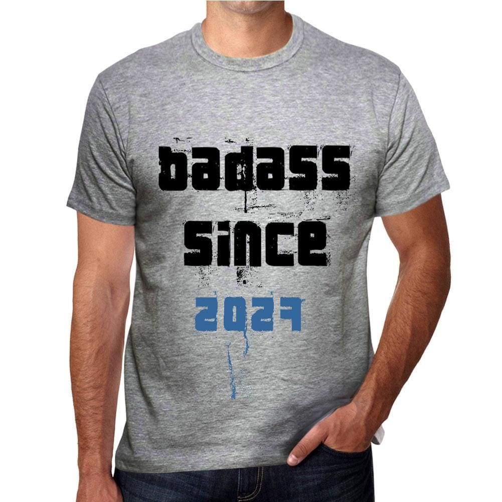 Badass Since 2027 Men's T-shirt Grey Birthday Gift 00430 - Ultrabasic