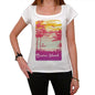 Basiao Island Escape To Paradise Womens Short Sleeve Round Neck T-Shirt 00280 - White / Xs - Casual