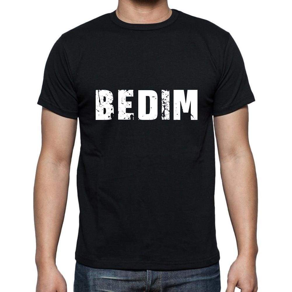 bedim <span>Men's</span> <span>Short Sleeve</span> <span>Round Neck</span> T-shirt , 5 letters Black , word 00006 - ULTRABASIC