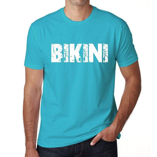 Bikini Mens Short Sleeve Round Neck T-Shirt - Blue / S - Casual