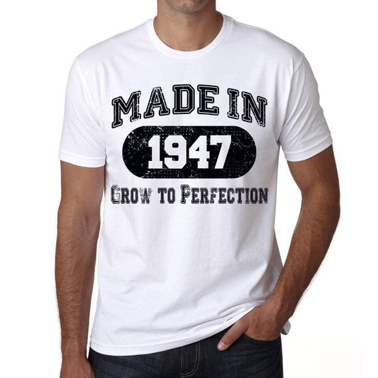 Birthday Gift Made 1947 T-Shirt Gift T Shirt Mens Tee - S / White - T-Shirt