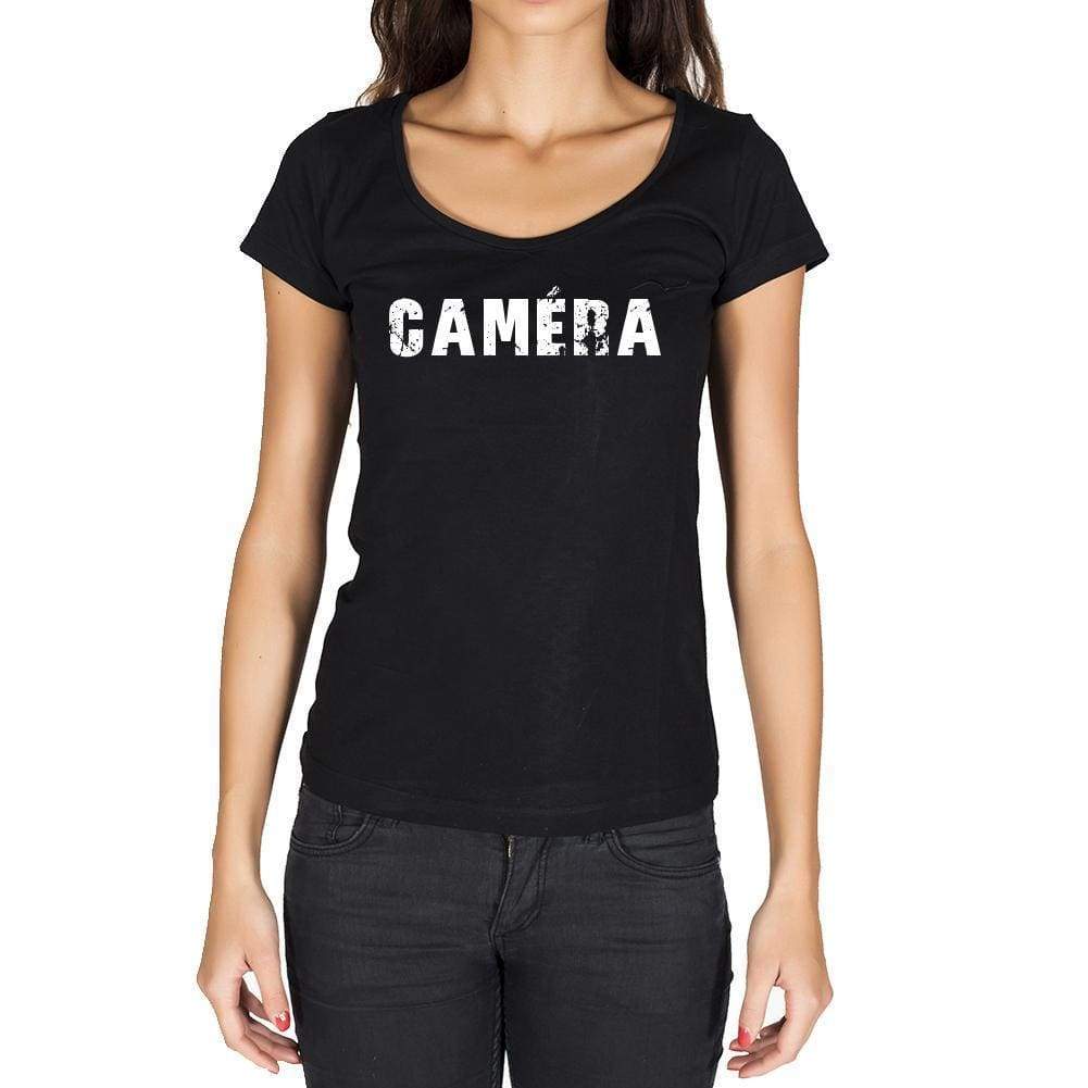 Caméra French Dictionary Womens Short Sleeve Round Neck T-Shirt 00010 - Casual