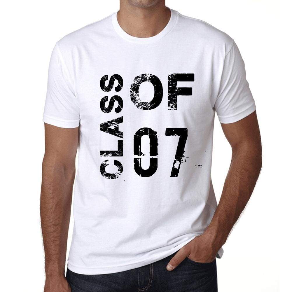 Class Of 07 Mens T-Shirt White Birthday Gift 00437 - White / Xs - Casual