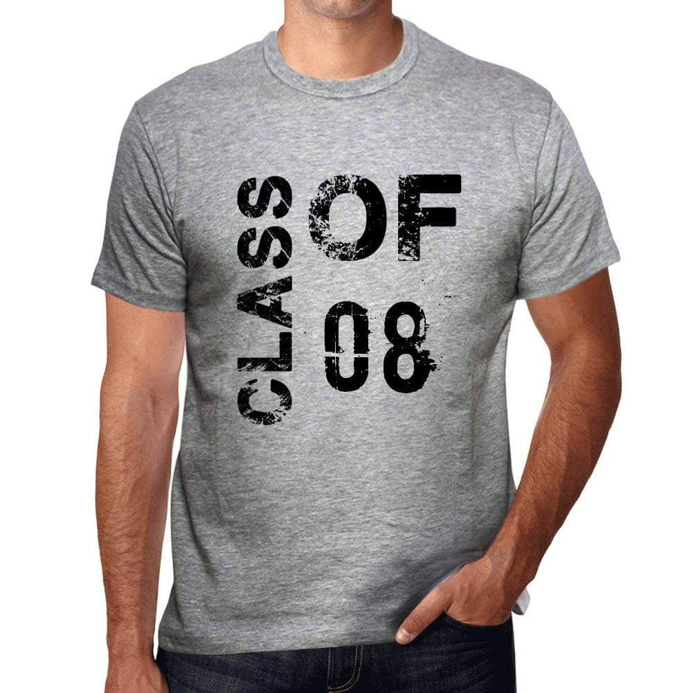 Class Of 08 Grunge Mens T-Shirt Grey Birthday Gift 00482 - Grey / S - Casual