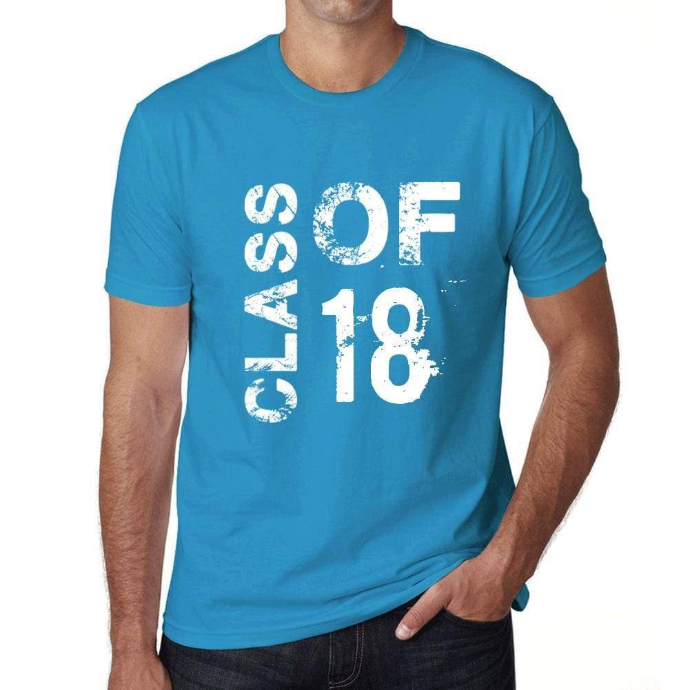 Class Of 18 Grunge Mens T-Shirt Blue Birthday Gift 00483 - Blue / Xs - Casual