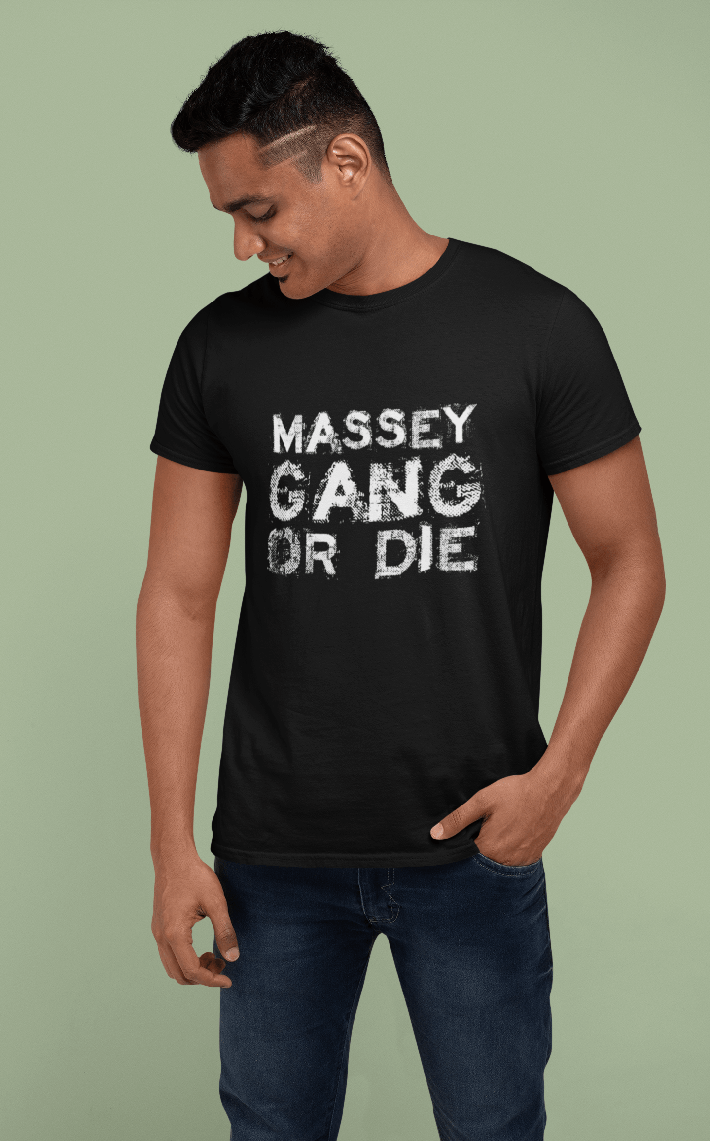 Massey Family Gang Tshirt, t Shirt Homme, t-Shirt avec Mot, t Shirt Cadeau