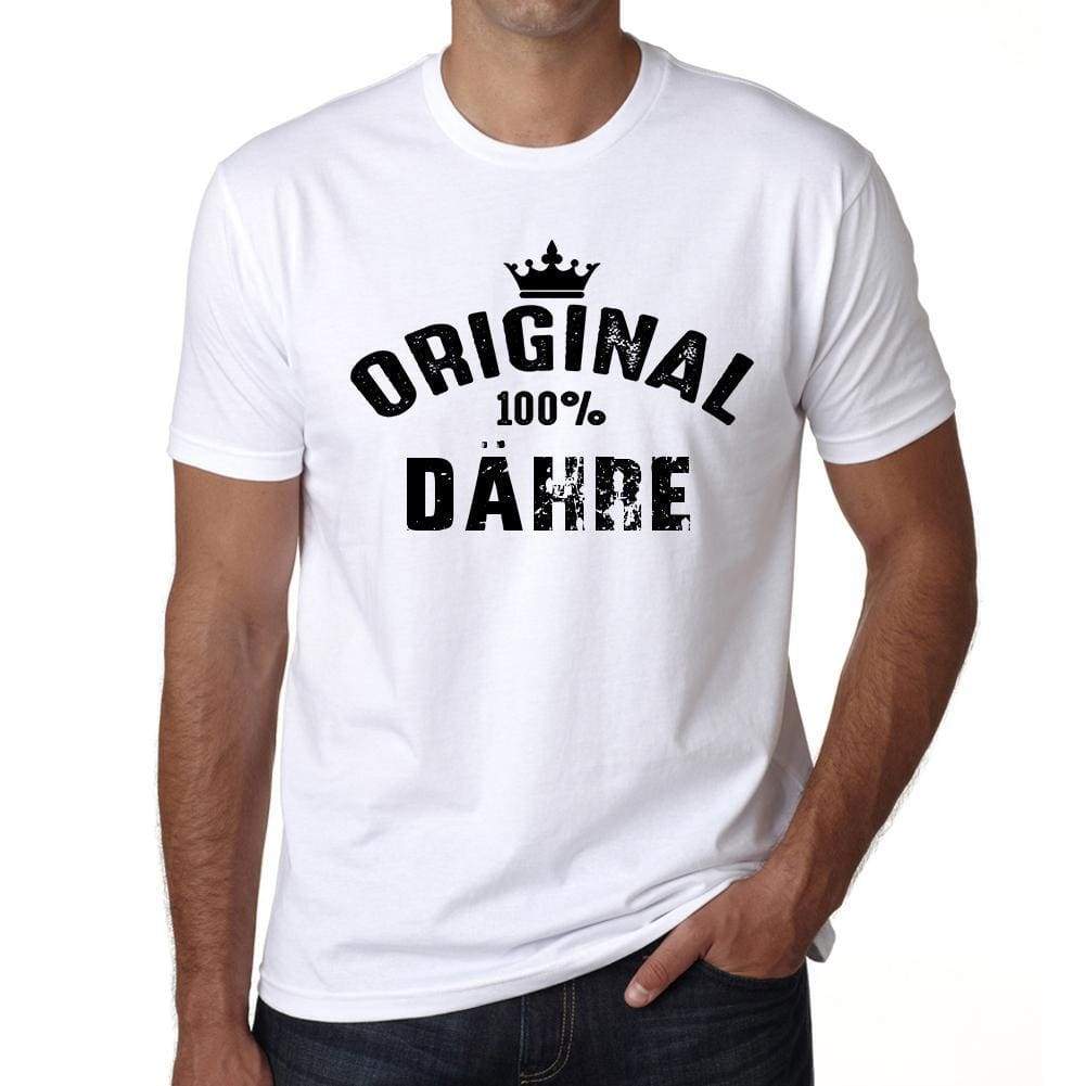 Dähre 100% German City White Mens Short Sleeve Round Neck T-Shirt 00001 - Casual