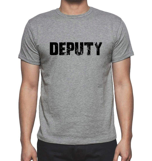 Deputy Grey Mens Short Sleeve Round Neck T-Shirt 00018 - Grey / S - Casual