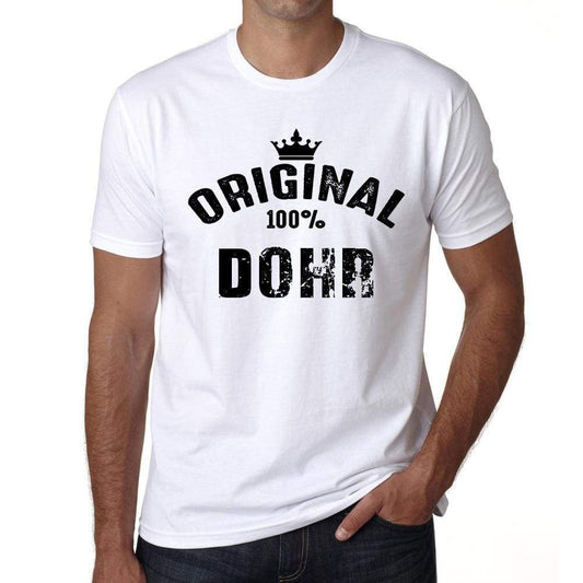 Dohr 100% German City White Mens Short Sleeve Round Neck T-Shirt 00001 - Casual