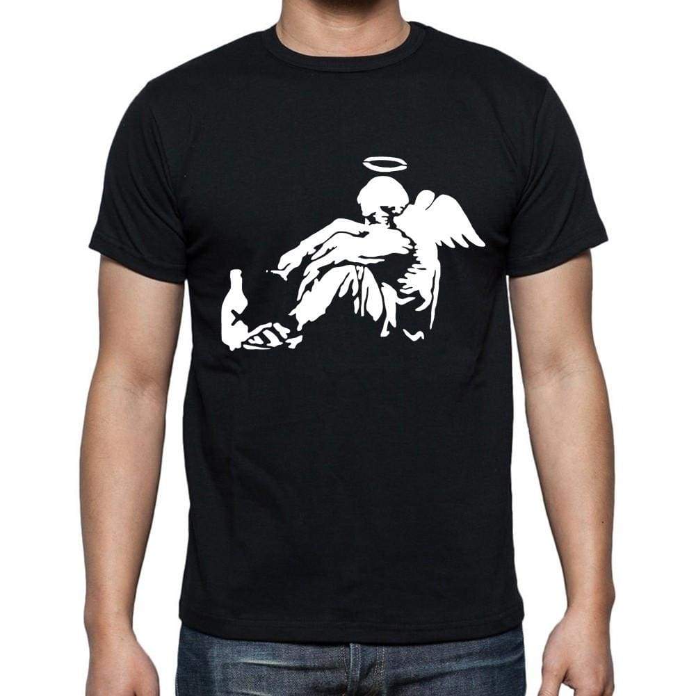 Drunk Angel Black Gift Tshirt Mens Tee Black 00191