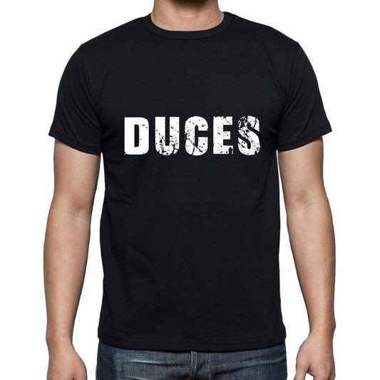 Duces Mens Short Sleeve Round Neck T-Shirt 5 Letters Black Word 00006 - Casual