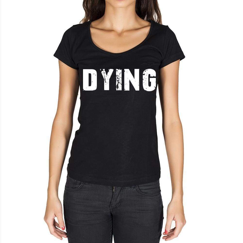 Dying Womens Short Sleeve Round Neck T-Shirt - Casual