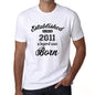 Established Since 2011 Mens Short Sleeve Round Neck T-Shirt 00095 - White / S - Casual