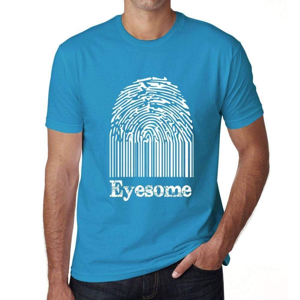 Eyesome Fingerprint Blue Mens Short Sleeve Round Neck T-Shirt Gift T-Shirt 00311 - Blue / S - Casual