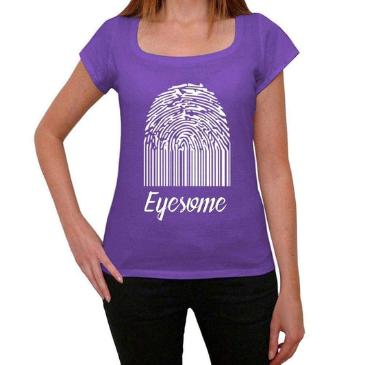 Eyesome Fingerprint Purple Womens Short Sleeve Round Neck T-Shirt Gift T-Shirt 00310 - Purple / Xs - Casual