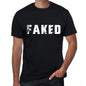 Faked Mens Retro T Shirt Black Birthday Gift 00553 - Black / Xs - Casual