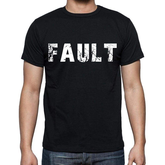 Fault Mens Short Sleeve Round Neck T-Shirt Black T-Shirt En
