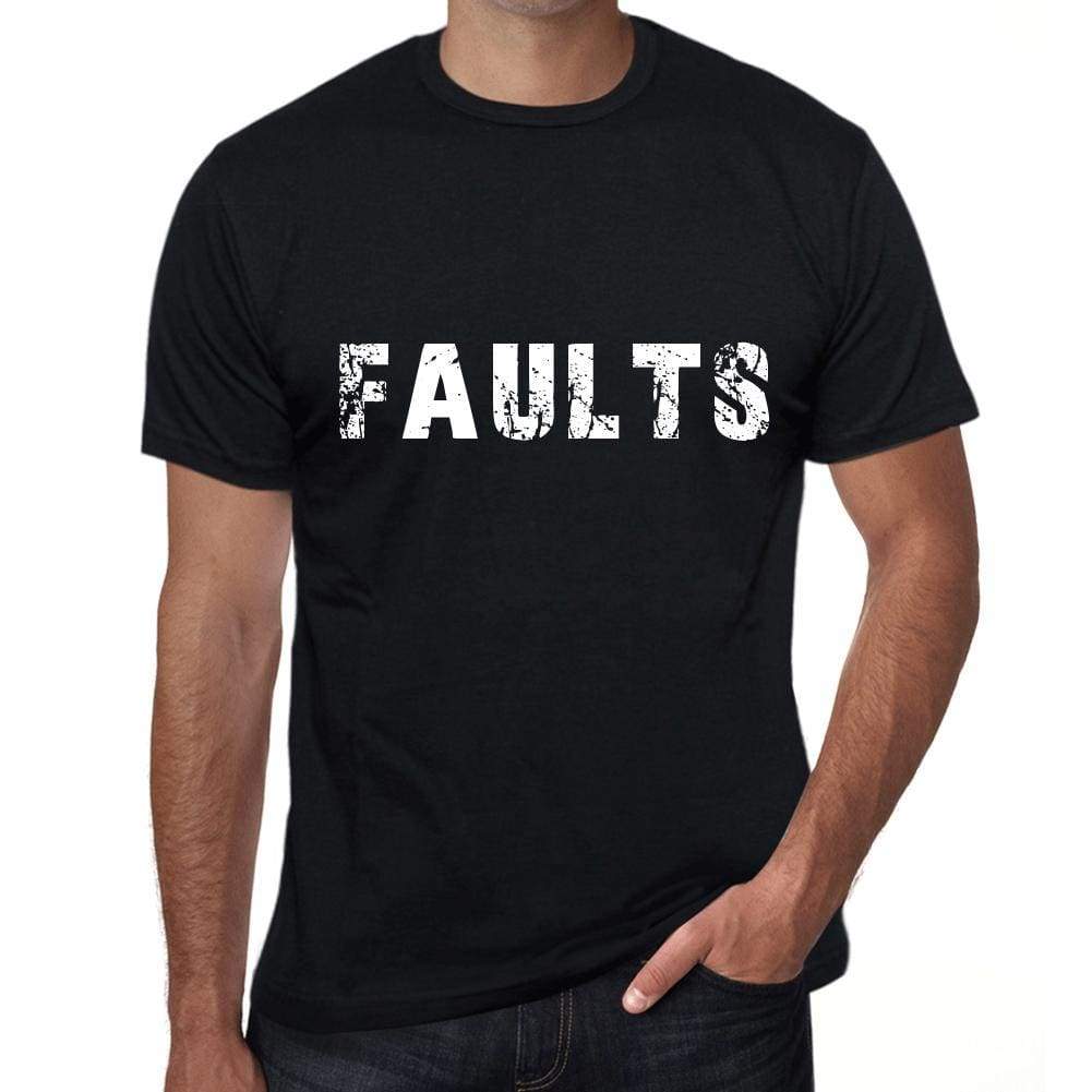 Faults Mens Vintage T Shirt Black Birthday Gift 00554 - Black / Xs - Casual