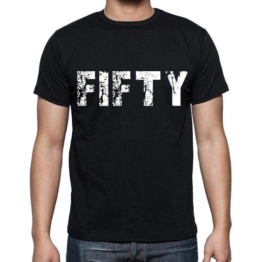 Fifty Mens Short Sleeve Round Neck T-Shirt Black T-Shirt En