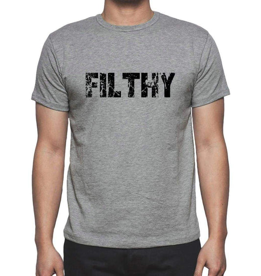 Filthy Grey Mens Short Sleeve Round Neck T-Shirt 00018 - Grey / S - Casual