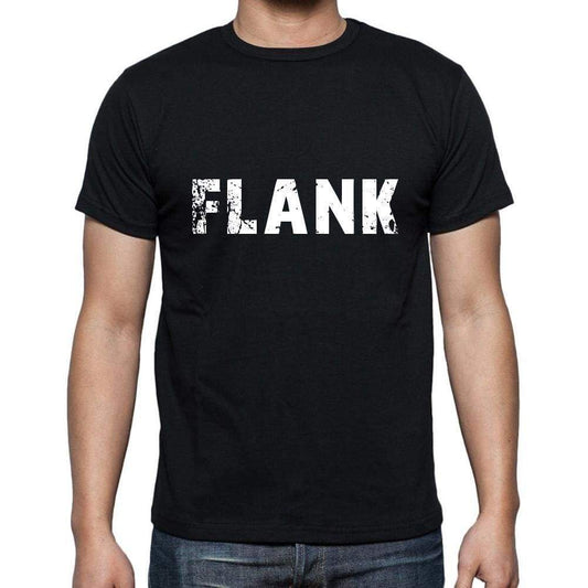 Flank Mens Short Sleeve Round Neck T-Shirt 5 Letters Black Word 00006 - Casual