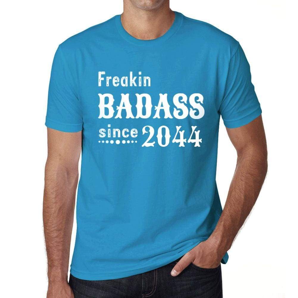 Freakin Badass Since 2044 Mens T-Shirt Blue Birthday Gift 00395 - Blue / Xs - Casual