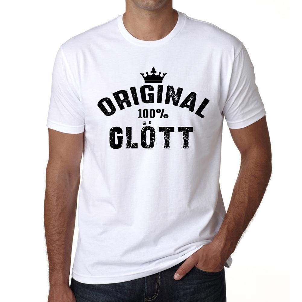 Glött 100% German City White Mens Short Sleeve Round Neck T-Shirt 00001 - Casual