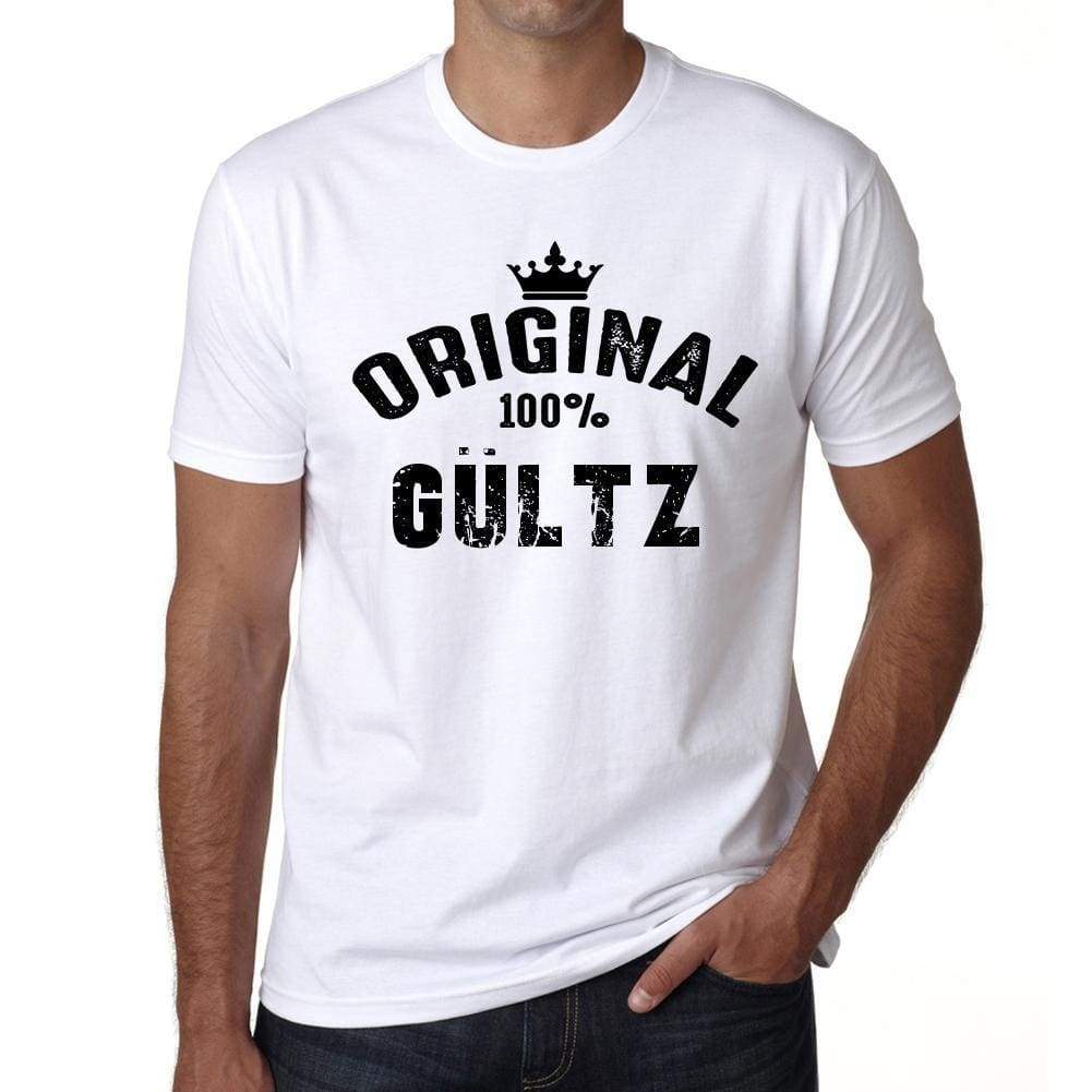 Gültz 100% German City White Mens Short Sleeve Round Neck T-Shirt 00001 - Casual
