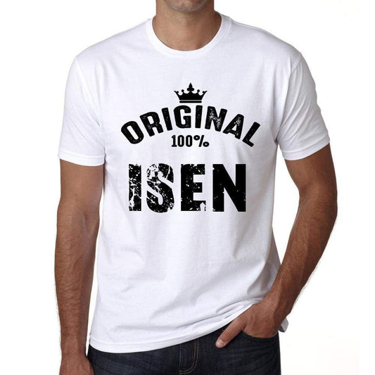 Isen 100% German City White Mens Short Sleeve Round Neck T-Shirt 00001 - Casual