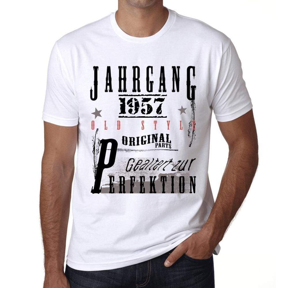 Jahrgang Birthday 1957 Mens Short Sleeve Round Neck T-Shirt Gift T-Shirt 00350 - White / Xs - Casual